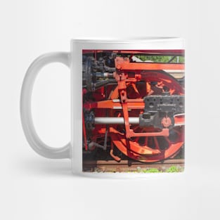 Red wheel of a steam locomotive type 50 3562-1, Germany, Europe Mug